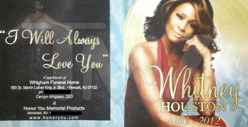 Whitney Houston Funeral -- Programs! Getcha Programs Here! 