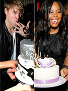 "Glee" Cast -- Amber and Chord's Dueling Vegas Birthdays