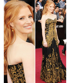 Jessica Chastain Wears $2 Million Worth of Jewels To Academy Awards