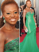 Viola Davis Goes Wigless, Looks Gorgeous In Green