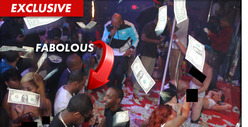Rapper Fabolous -- MASSIVE $28,000 Rainstorm at Atlanta Strip Club