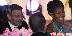 George Clooney Trades Stacy Keibler for First Lady ... For a Night 