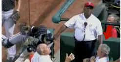 George W. Bush -- Nearly Decked by Foul Ball