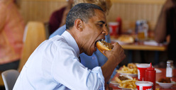President Obama -- This Chili Dog Tastes Ironic