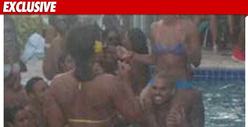 Chris Brown -- Up to His Neck in Half-Naked Girl