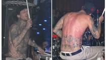 Travis Barker Repairing Tats Damaged in Plane Crash