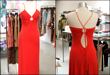 Heidi's red dress