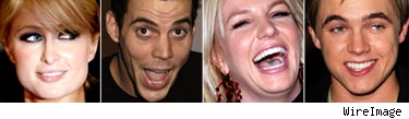 Paris Hilton, Steve-O, Britney Spears, Jesse McCartney