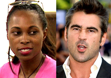 Colin Farrell and Dessarae Bradford