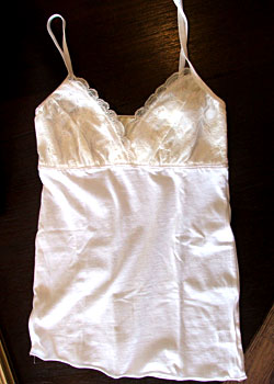 Woo cami in white, $85.00 by Delia