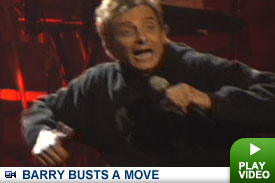 Barry Manilow busts move