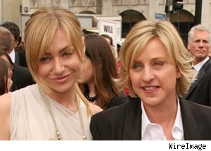 Portia de Rossi and Ellen Degeneres