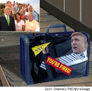 Trump golf and luggage.