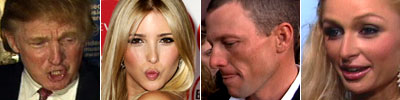 Donald, Ivanka, Lance and Paris