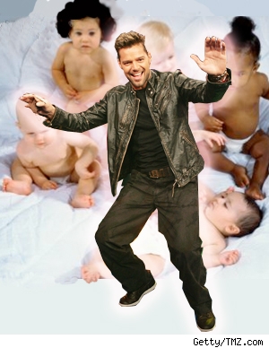 Ricky Martin and babies