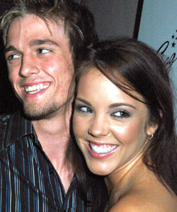 Aaron Carter and Kaci Brown