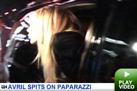 Avril Spits on paparazzi: Click to watch video