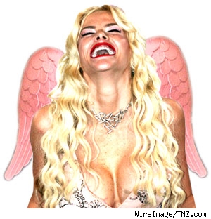 Composite of Anna Nicole Smith with wings