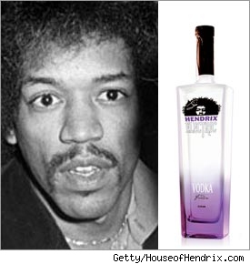 Jimi Hendrix and Hendrix Electric vodka
