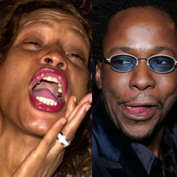 Whitney Houston and Bobby Brown