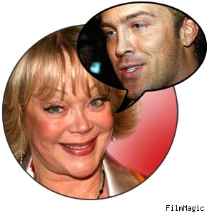 Composite of Candy Spelling with a pic of Larry Birkhead inset