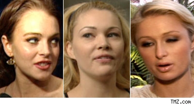Lindsay Lohan, Shanna Moakler and Paris Hilton
