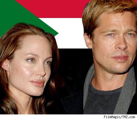 Composite of Brangelina and flag of Sudan