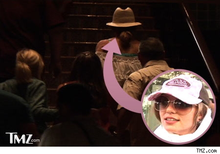 Britney Spears walks into Teddy's nightclub