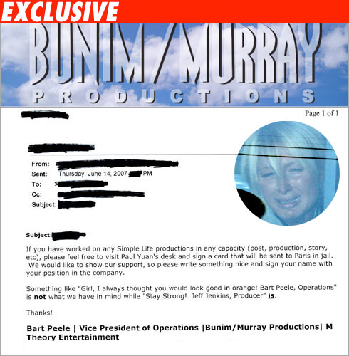 Bunim Murray email to staff