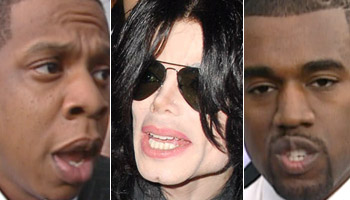 Jay-Z, Jacko, Kanye -- three black men.