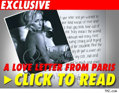 Paris Hilton Reply Letter