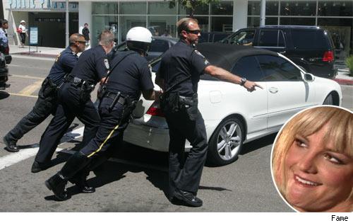 Brit gets a push from cops