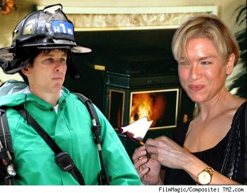 Composite of Renee Zellwegger with fireman