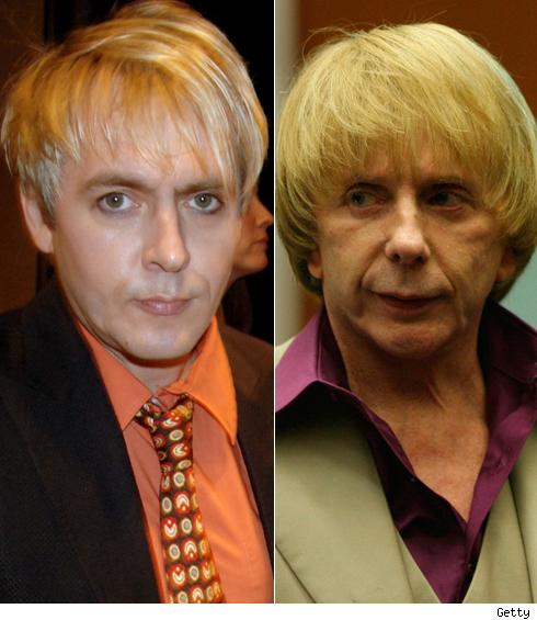 Nick Rhodes and Phil Spector