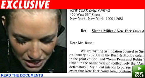 Sienna Miller letter