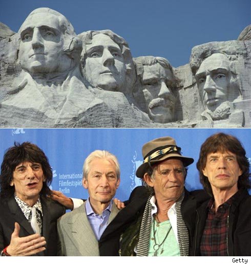 Mount Rushmore and Rolling Stones
