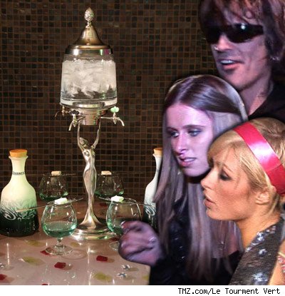 Paris Hilton and absinthe