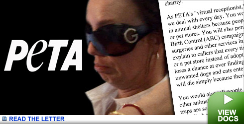 PETA's Letter to Brit -- click to read