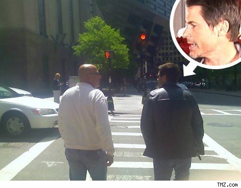 Rob Lowe rips a fan a new one in Boston