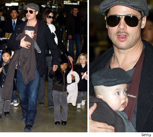 brad pitt and angelina jolie family pictures. Brad Pitt