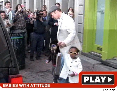 Brad Pitt and Girls: Click to watch!