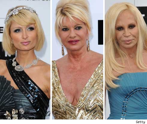 Paris Hilton, Ivana Trump, Donatella Versace