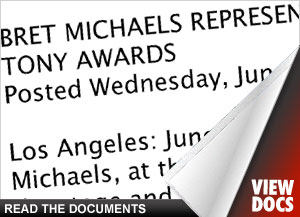 Bret Michaels Tony Awards