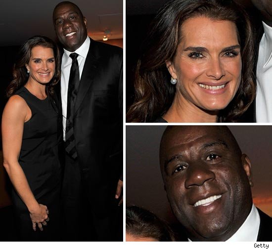 Brooke Shields and Magic Johnson Brooke Shields and Magic Johnson