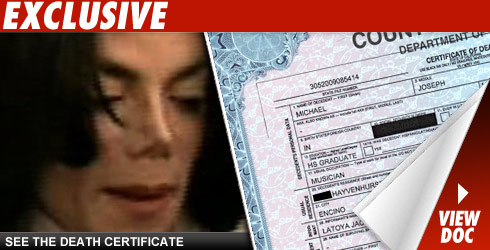 Jackson Death Certificate Jackson Death Certificate