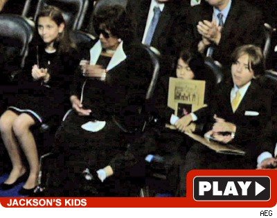 Jackson's Kids At Staples Center Memorial Jackson's children: Click to watch
