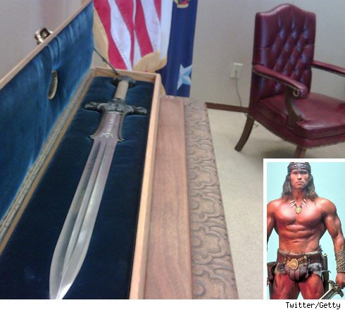 Arnold Schwarzenegger's Sworded Past Arnold Schwarzenegger