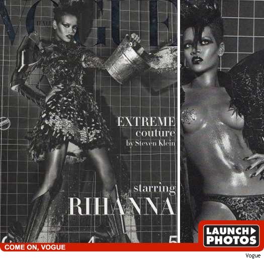 Rihanna -- Going Topless Is Always in Vogue Rihanna