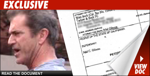 Mel Gibson DUI Document Mel Gibson DUI Document