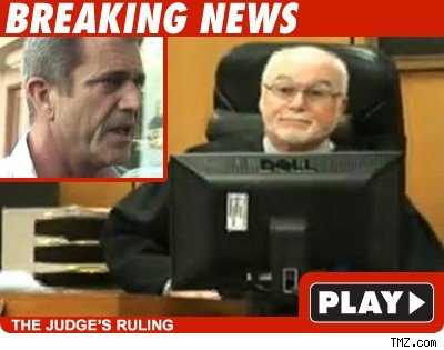 Mel Gibson -- Bye-Bye DUI Judge Mira: Click to watch